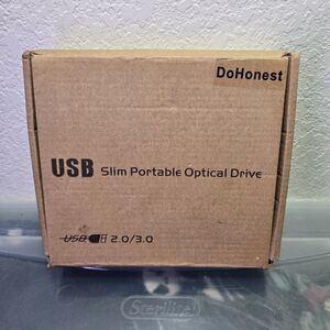 DoHonest USB 3.0/2.0 Slim Portable External DVD CD Optical Drive w/ Box & Cable